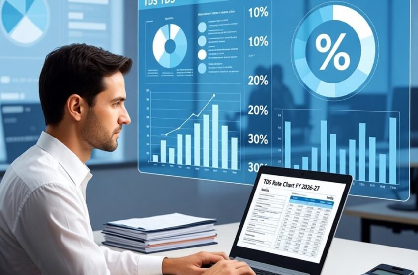 TDS Rate Chart for FY 2026–27 (Complete Guide)TDS Rate Chart FY 2026–27 | Latest TDS Rates & Threshold Limits ExplainedTDS Rate Chart for FY 2026–27 (Complete Guide)