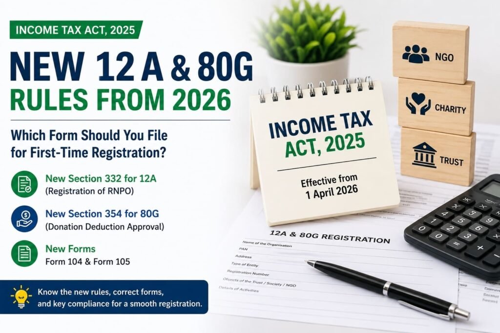 12A & 80G Registration New Rules 2026: Which Form Should NGOs File First?