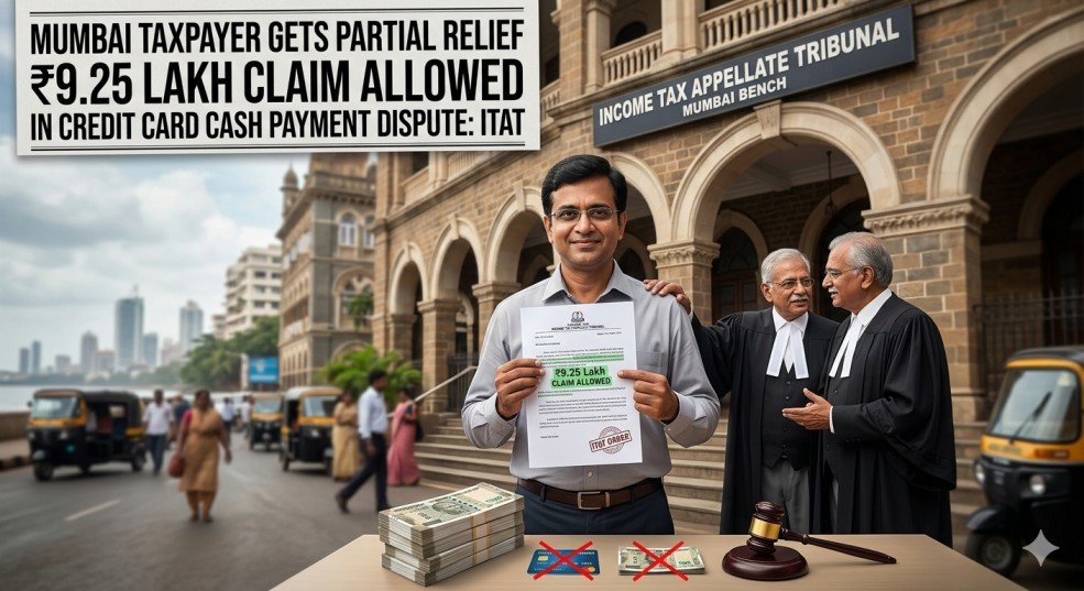 Mumbai Taxpayer Gets Partial Relief in Credit Card Cash Payment Dispute: ITAT Allows ₹9.25 Lakh Claim